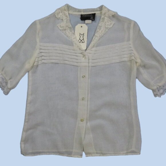 size small 80s button-down blouse - Picture 1 of 6